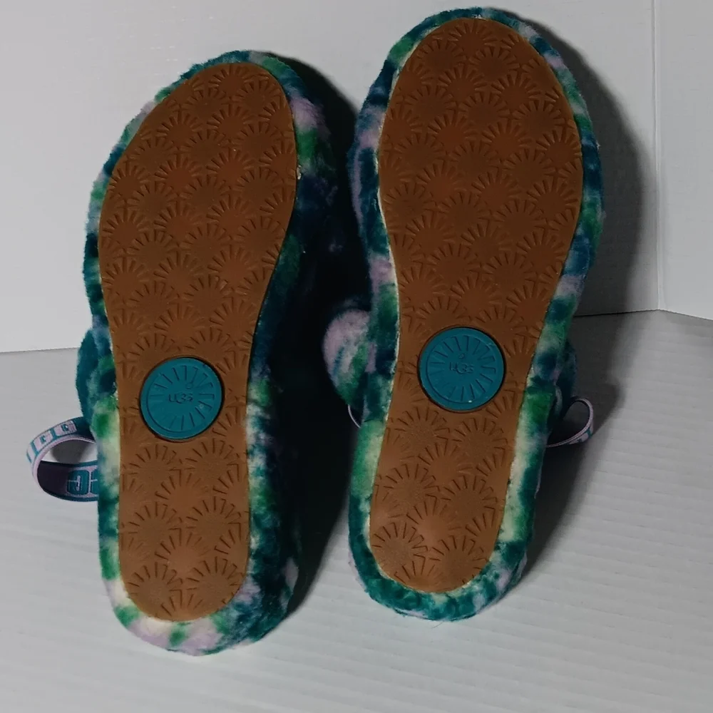 Ugg OH Yeah Shearling Tie dyed Slingback  size11 - Picture 6 of 7